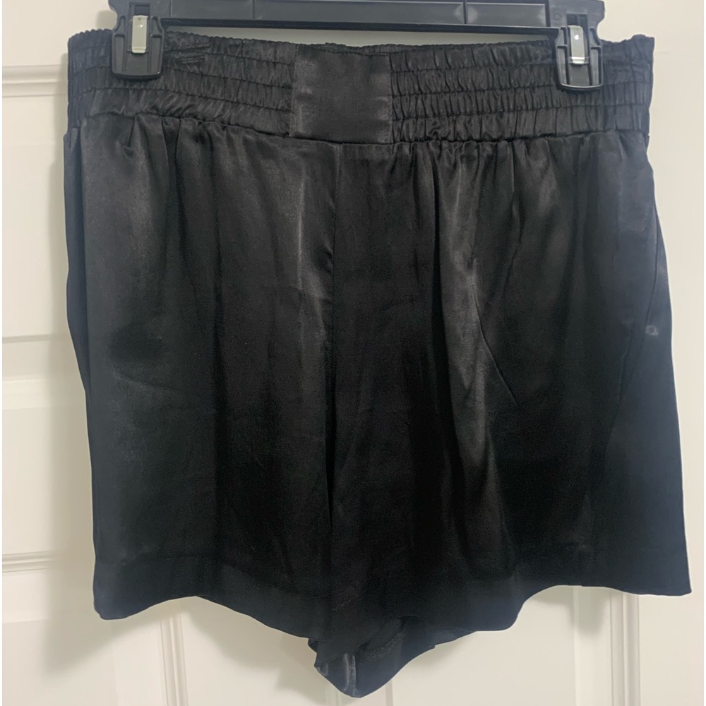 Black Zara satin effect shorts size medium